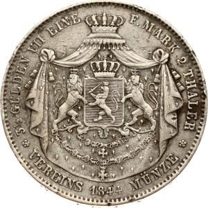 Germany Hesse-Darmstadt 2 Taler 1844