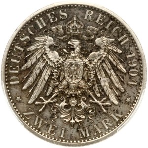 Germany Mecklenburg-Schwerin 2 Mark 1904 A Wedding PCGS PR 62
