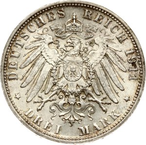 Germany Bavaria 3 Mark 1911 D Birthday