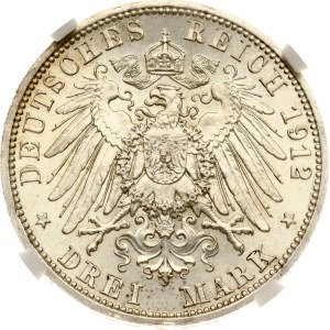 Germany Prussia 3 Mark 1912 А NGC MS 64