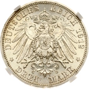 Germany Prussia 3 Mark 1912 А NGC MS 64