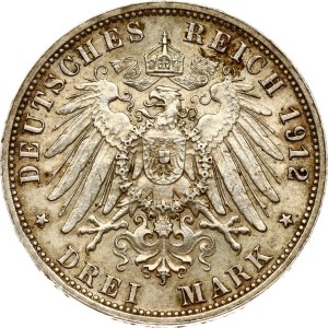 Germany Württemberg 3 Mark 1912 F