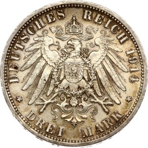 Germany Prussia 3 Mark 1914 A