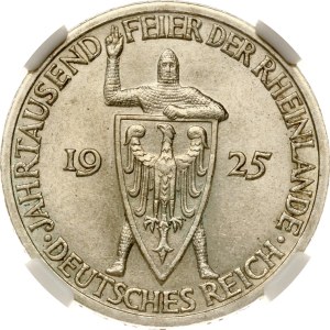 Germany Weimar Republic 3 Reichsmark 1925 A Rhineland NGC MS 65