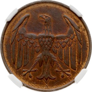 Germany Weimar Republic 4 Reichspfennig 1932 A NGC MS 63 BN