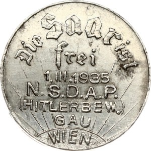 Germany Third Reich Token - NSDAP ND (1935) Die Saar ist frei