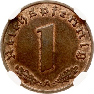 Germany Third Reich 1 Reichspfennig 1937 A NGC MS 62 BN