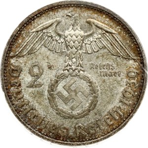 Germany Third Reich 2 Reichsmark 1939 A Hindenburg PCGS MS 62