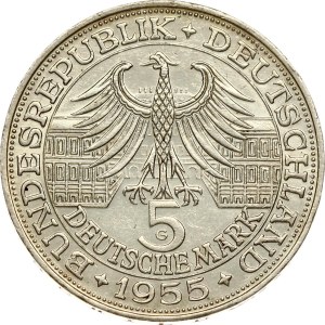 Germany Federal Republic 5 Mark 1955 G Markgraf von Baden