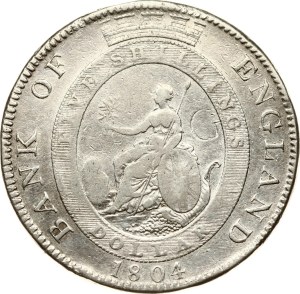 Great Britain Dollar 1804 Bank of England Token with Countermarks