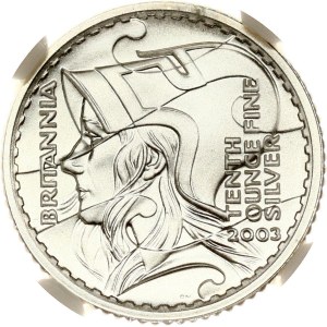 Great Britain Silver 20 Pence 2003 NGC PF 69 ULTRA CAMEO ASB Collection