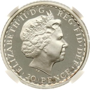 Great Britain Silver 20 Pence 2003 NGC PF 69 ULTRA CAMEO ASB Collection