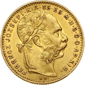 Hungary 20 Francs / 8 Forint 1891 KB