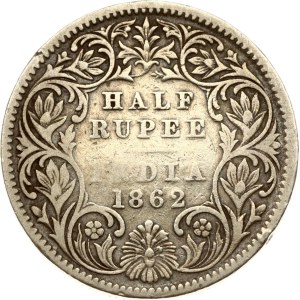 British India 1/2 Rupee 1862