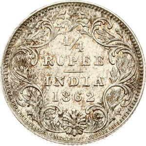 British India 1/4 Rupee 1862
