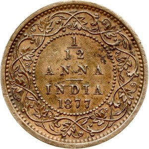 British India 1/12 Anna 1877 (B)