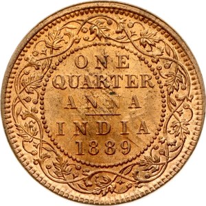 British India 1/4 Annas 1889