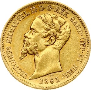 Italy Piedmont-Sardinia 20 Lire 1851 P