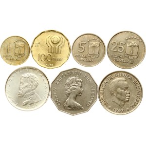 Italy 500 Lire 1975 with Coins of Different Countries Lot of 7 pcs