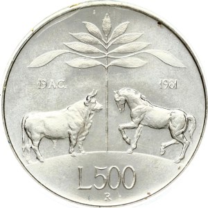 Italy 500 Lire 1981 R Death of Virgil