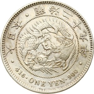 Japan Yen 29 (1896) countermarked