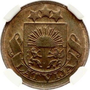 Latvia 2 Santimi 1922 NGC MS 64 BN