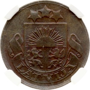 Latvia 5 Santimi 1922 NGC MS 64 BN