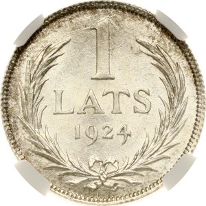Latvia 1 Lats 1924 NGC MS 64