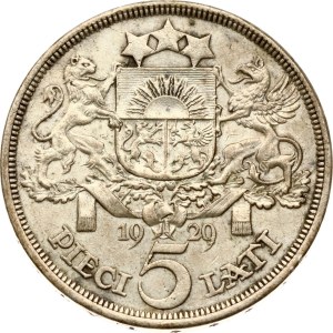 Latvia 5 Lati 1929