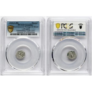 Lithuania Denar ND (1413-1430) Vilnius PCGS AU Detail