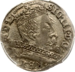 Lithuania Trojak 1597 Vilnius (R1) PCGS AU 53