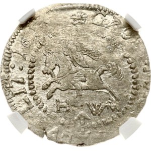 Lithuania Grosz 1615 HW Vilnius (R4) NGC MS 62