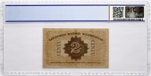 Lithuania 2 Centu 1922 PCGS 64 Choice Unc