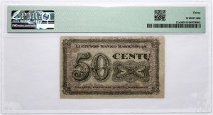 Lithuania 50 Centu 1922 PMG 30 Very Fine