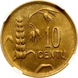 Lithuania 10 Centu 1925 NGC MS 62