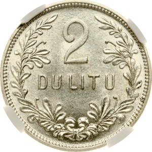 Lithuania 2 Litu 1925 NGC AU 58