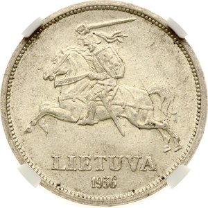 Lithuania 5 Litai 1936 Basanavicius NGC MS 61