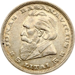 Lithuania 5 Litai 1936 Basanavicius