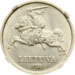 Lithuania 10 Litu 1936 Vytautas NGC AU 58