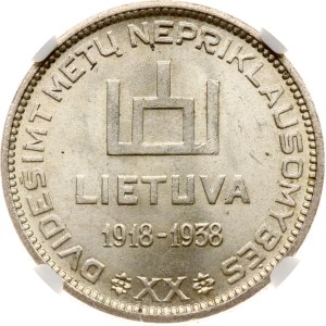 Lithuania 10 Litu 1938 Anatanas Smetona NGC MS 63
