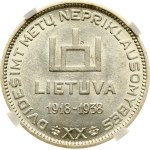 Lithuania 10 Litu 1938 Antanas Smetona NGC AU 58