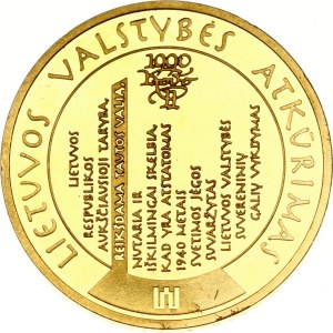 Lithuania 100 Litu 2009 Millennium of the first mention of the name 'Lithuania'