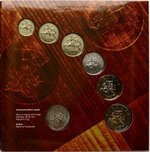 Lithuania 10 Centu - 5 Litai 2013 coins of the republic of Lithuania Set of 6 coins & token