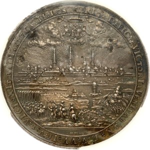 Livland Schweden Gedenkmedaille 20-jähriges Jubiläum der Besetzung von Riga 1641 (R3) PCGS AU Detail