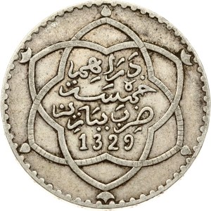Morocco 5 Dirham 1329 (1911)