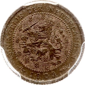 Netherlands 1/2 Cent 1903 PCGS MS 64 BN MAX GRADE