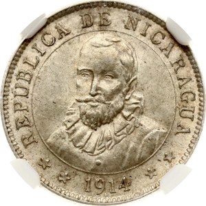 Nicaragua 10 Centavos 1914 H NGC MS 62