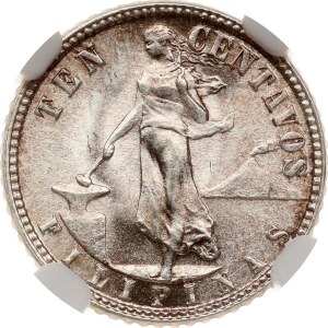 Philippines 10 Centavos 1945 D NGC MS 65