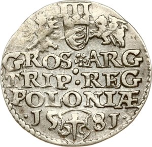 Poland Trojak 1581 Olkusz (dots next to the date) (R3)