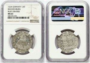 Prussia Ort 1624 Krolewiec NGC MS 63
